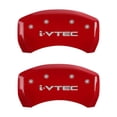 thumbnail image 5 of MGP 4 Caliper Covers Engraved Front & Rear i-Vtec Red finish silver ch Fits select: 2015 ACURA TLX TECH, 2016 ACURA TLX ADVANCE, 5 of 6