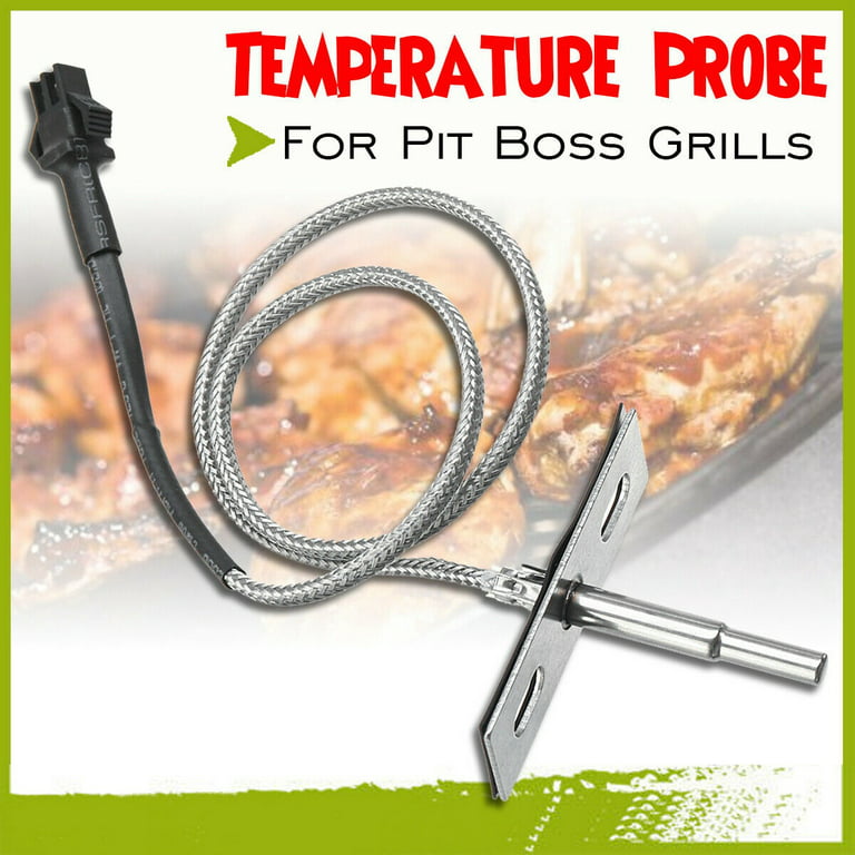 Gear Go I378866 Replacement Temperature Probe Sensor for Pit Boss Pellet Grills and Smokers, Size: 3, Silver