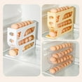 thumbnail image 5 of NIUREDLTD Special Savings Egg Holder for Fridge 4 Tiers Automatic Rolling Fridge Egg Organizer Space Saving Refrigerator Egg Dispenser Holder 30 Eggs Egg Rack Egg Dispenser for Refrigerator （A）, 5 of 9