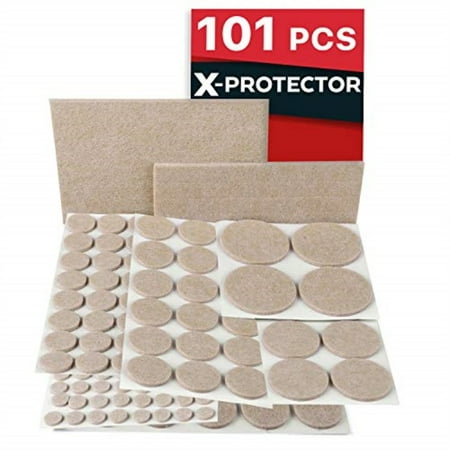 x-protector premium pack furniture pads 101 piece! furniture feet felt pads your best value pack wood floor protectors. protect your hardwood & laminate flooring with 100% (Best Wood For Laminate Bending)