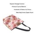 thumbnail image 3 of Open Top Canvas Tote Bag with Zipper Reusable Shopping Bag 13.5x15" Roomy Carryall Tie-dye Flowers Pattern, 3 of 9
