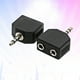 thumbnail image 5 of Adaptador de conector de audio estéreo Troglfold (2 unidades, 3,5 mm, 1 a 2 macho a hembra, doble mono, para auriculares y micrófono), color negro, 5 of 8