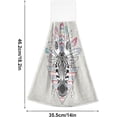 thumbnail image 3 of GZHJMY Kitchen Hanging Hand Towels for Bathroom Decorative with Hanging Loop Aztec Zebra with Feathers Set of 2 Soft Absorbent Funny, 3 of 7