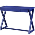 thumbnail image 2 of Blue Freestanding Writing Desk | Clear Surface & Drawer Organization | Entryway Setup, 2 of 3