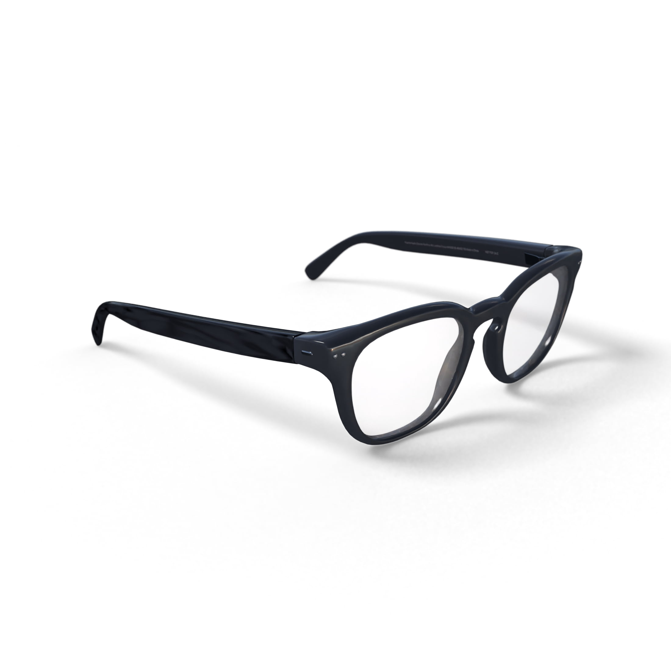 Nuance Audio Panthos Smart Glasses, Prescription Hearing Eyeglasses, Size 48, Shiny Black/Demo Lens