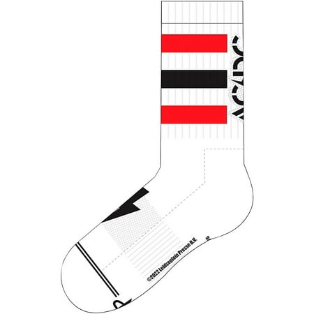 

Perri s ACDC High Voltage Crew Socks Black/White/Red