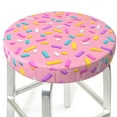 thumbnail image 6 of Goofa Pink Donut Printed Stool Covers Round, Waterproof Round Bar Stool Covers Anti-Slip Round Bar Stool Seat Cover with Elastic Bands Durable -12 inch, 6 of 7