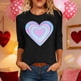 thumbnail image 1 of TaTaai Women's A 3/4 Sleeve Christmas Printed Round-neck Top Gift, 1 of 6