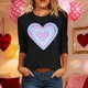 thumbnail image 1 of TaTaai Women's A 3/4 Sleeve Christmas Printed Round-neck Top Gift, 1 of 6