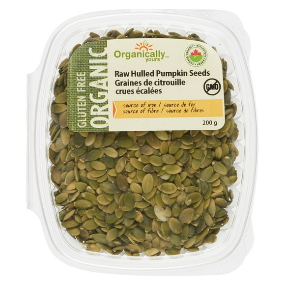 Organically Yours Gluten Free Raw Hulled Pumpkin Seeds, 200 g