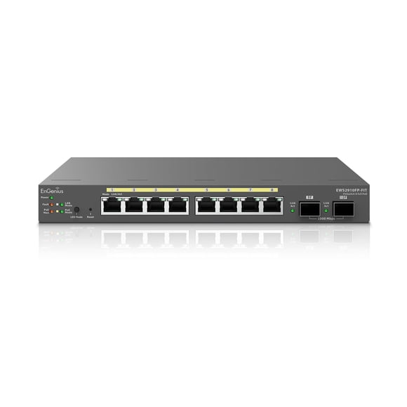 Switch EnGenius EWS2910FP-FIT de 8 puertos Gigabit PoE+ de 110 W