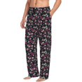 thumbnail image 2 of Uemuo Daisies Flowers Pattern Men's Wide Leg Palazzo Lounge Pants with Pockets Light Weight Loose Comfy Casual Pajama Pants-X-Large, 2 of 9