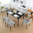 thumbnail image 7 of XINMICS Modern Velvet Dining Chairs Set of 2, Gray, 7 of 7