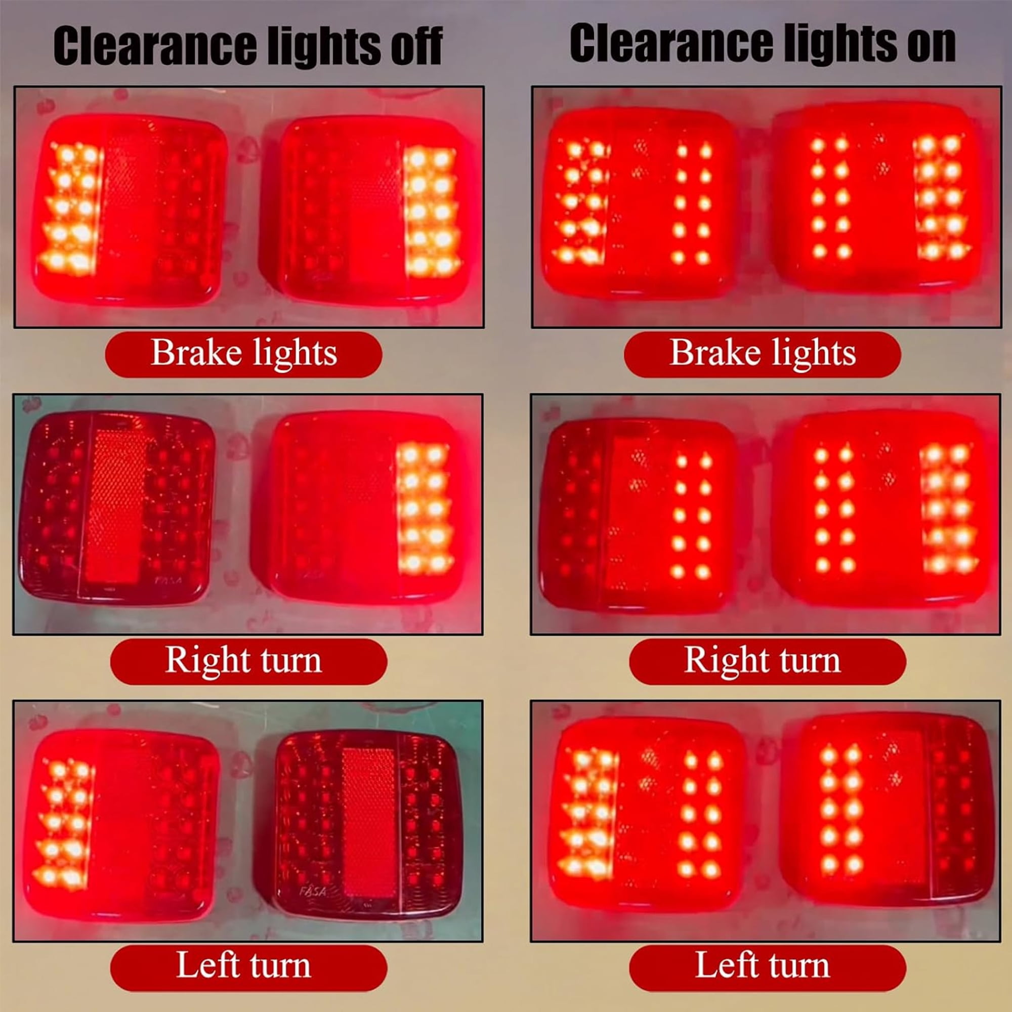 Magnetic Wireless Tail Lights Kit for Trailer, Led Trailer Rear Lights for Truck, Flatbed, Camion, Semi, Rv, 12v Tow Taillights with Turn Signals, Brake Signals, IP67 Waterproof