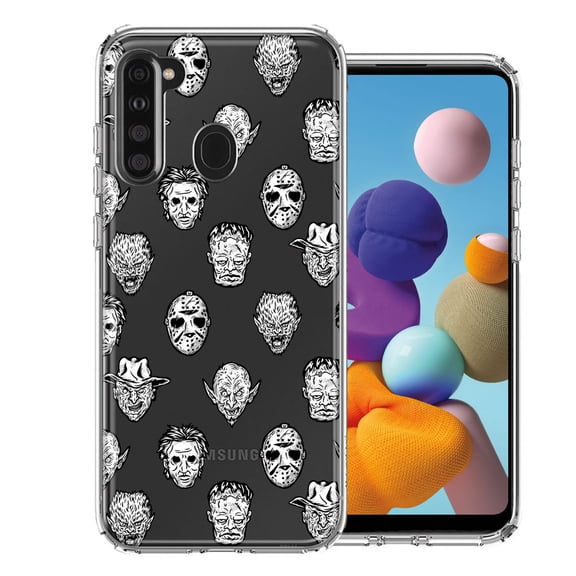 MUNDAZE For Samsung Galaxy A21 Halloween Horror Villains Design Double Layer Phone Case Cover