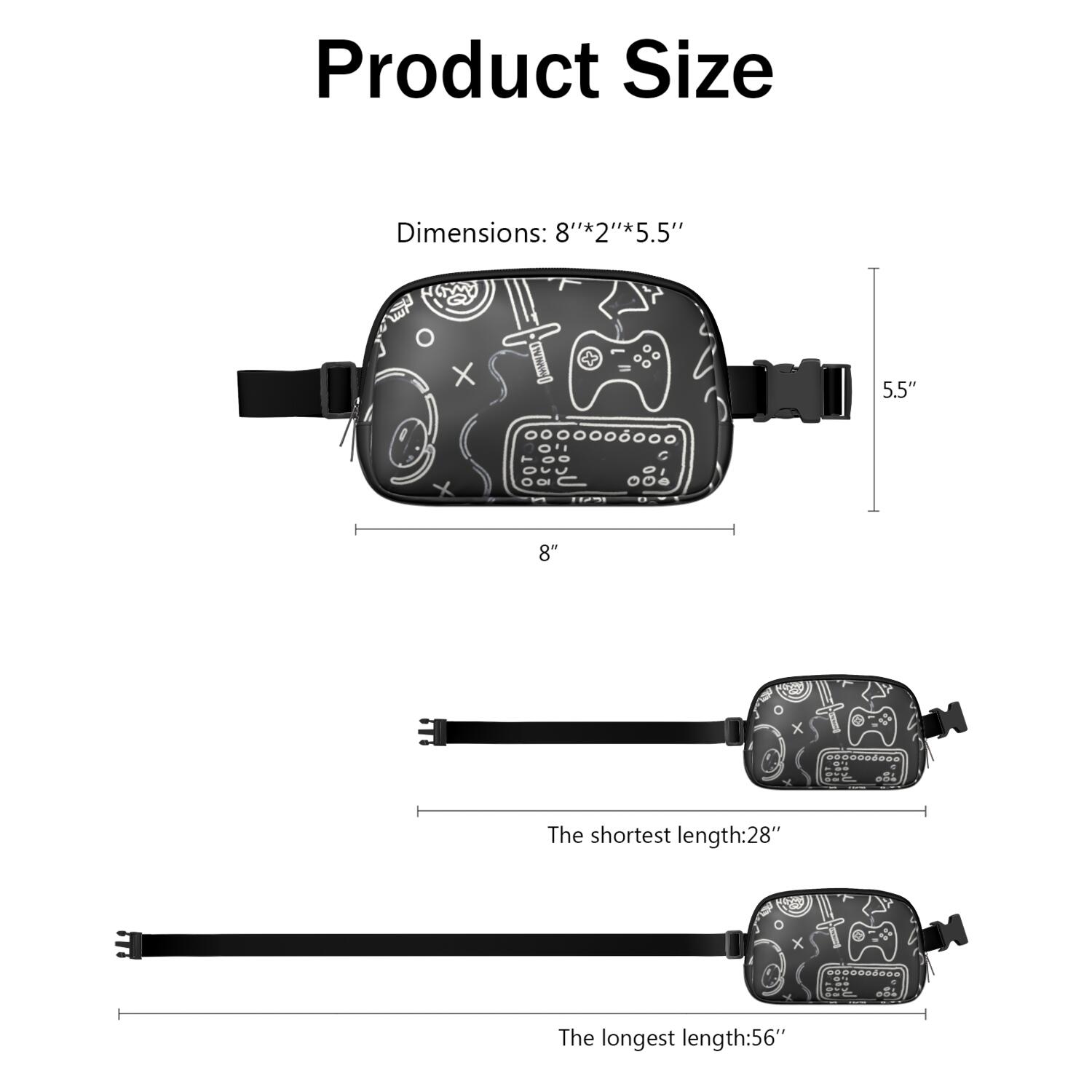 Waist Bag for Sports Enthusiasts Commuters Hands Free Running Belt for Jogging with Adjustable Strap for Outdoors Workout Traveling Game Play Sporty Waist Pack