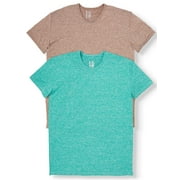 Blue Star Clothing Men's Base Layer Performance Heathered Short Sleeve Crew Neck Fitness T-Shirt - 2 Pack