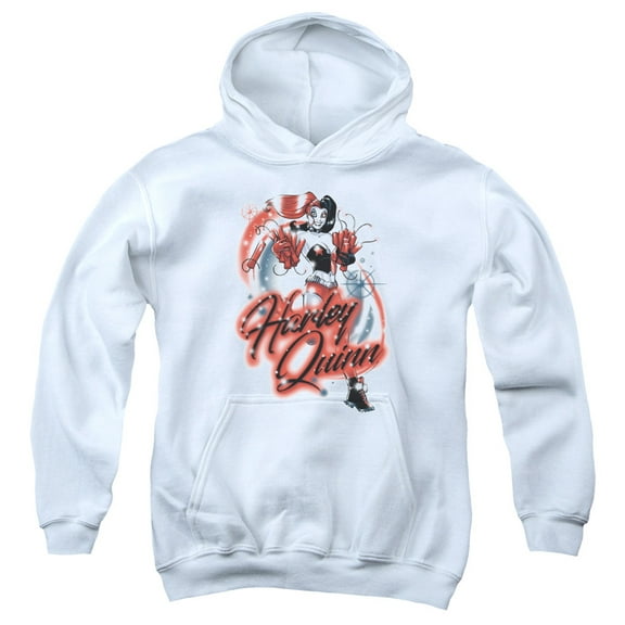 Batman - Harley Airbrush - Youth Hooded Sweatshirt - X-Large