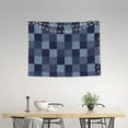 thumbnail image 3 of Bingfone Blue Gingham Buffalo Check Tapestry Wall Hanging Decor For Living Room Bedroom Dorm Classroom Office Decor 29x37 Inch, 3 of 9