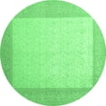 thumbnail image 1 of Ahgly Company Indoor Round Abstract Emerald Green Contemporary Area Rugs, 3' Round, 1 of 4