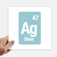 thumbnail image 1 of Ag Silver Checal Element Science Sticker Tags Wall Picture Laptop Decal Self adhesive, 1 of 1