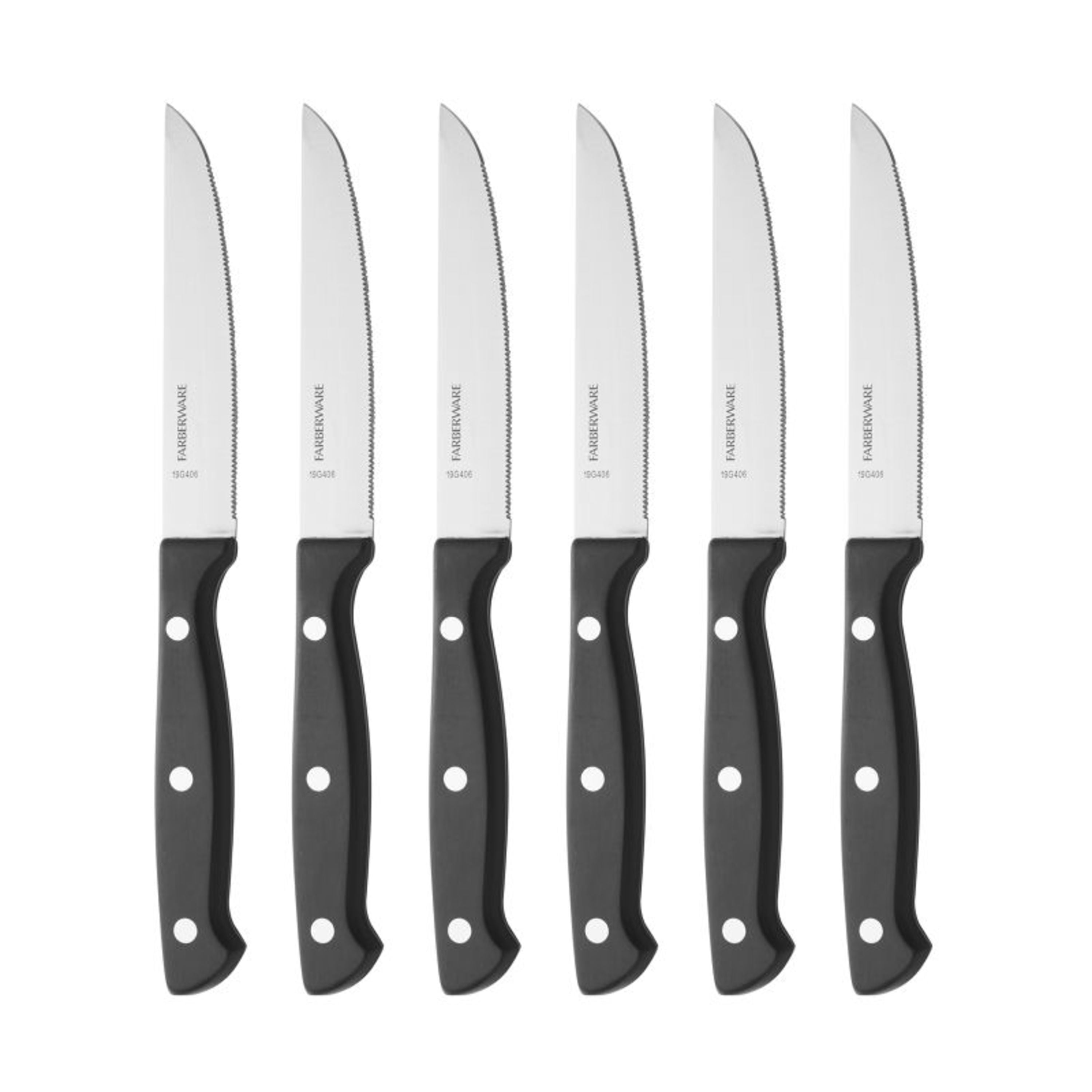 Farberware 15-Piece Textured Grip Stainless Steel Knife Block Set - 5295751