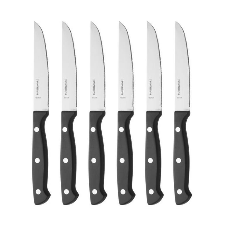 Steak Knife, Steak Knives Set of 8 with Sheath, Astercook Dishwasher Safe  High Carbon Stainless Steel Steak Knife with Cover, Black
