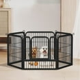 thumbnail image 3 of Enclos pour Chien 6 Panneaux 32 Pouces Parc pour Chiots Canards Lapin Clôture d'Exercice Pliable Robuste avec Structure Robuste Noir, 3 of 4