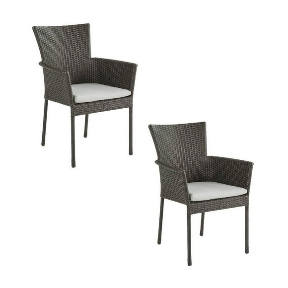 Set de 2 Sillas Para Jardín NATERIAL Noa con Cojín Tipo Rattan