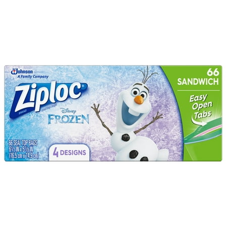Ziploc Brand Sandwich Bags featuring Disney Frozen Designs, 66 (Best Way To Ship Frozen Food)