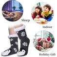 thumbnail image 2 of Boliang Boys Girls Slipper Socks Fuzzy Soft Warm Fleece lined Kids Toddler Winter Socks for Christmas, 2 of 6