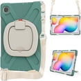thumbnail image 2 of Funda colorida para Samsung Tab S6 Lite de 10,4 pulgadas con correa para el hombro, soporte de anillo ajustable grande y protección contra golpes., 2 of 5