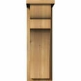 thumbnail image 2 of 8"W x 12"D x 24"H Yorktown Rough Sawn Corbel w/Backplate, Western Red Cedar, 2 of 9
