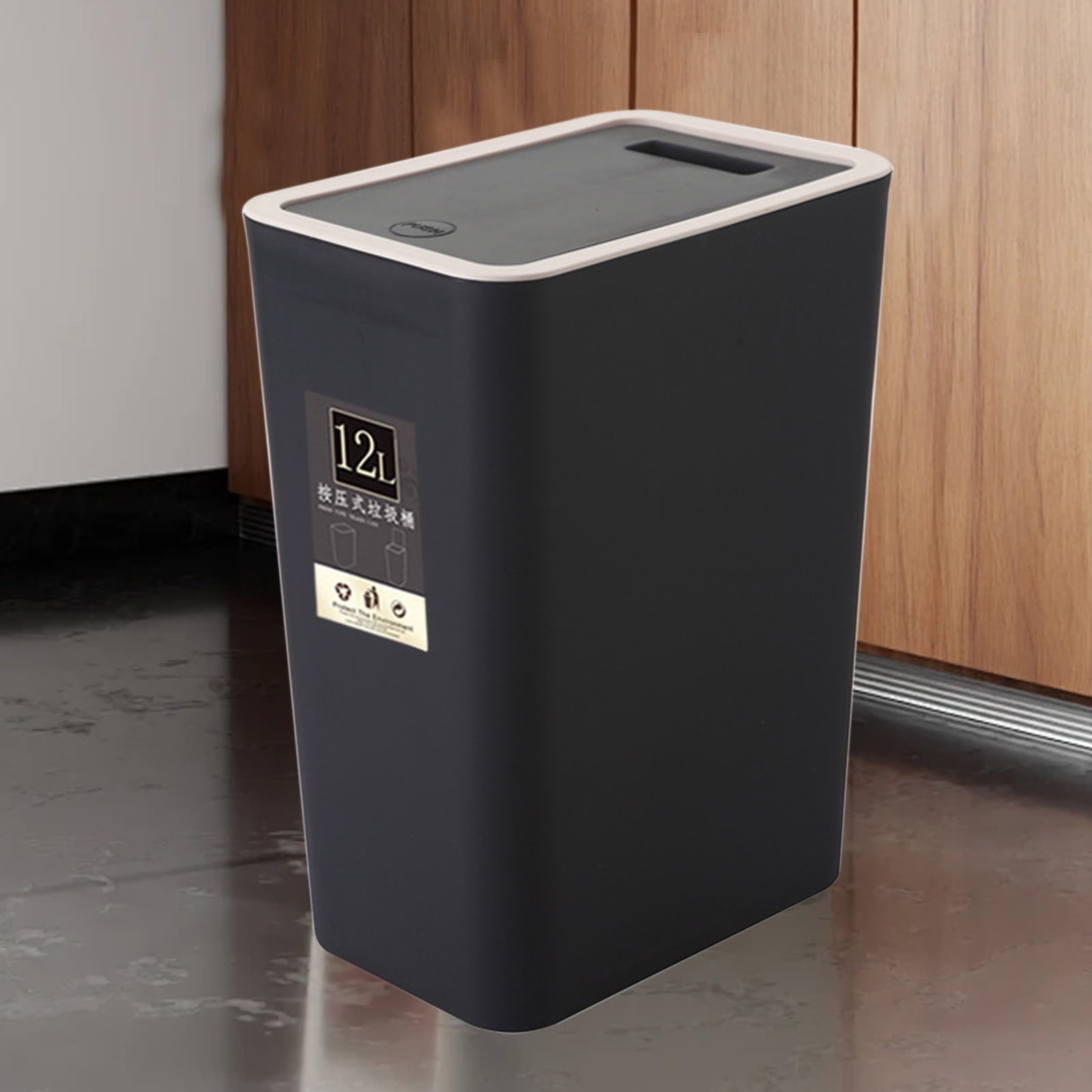 Miogawg Bathroom Trash Can With Lid, Slim Garbage Can, Small Trash Bin Waste Basket For Kitchen, Bedroom, Living Room, Office