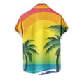 thumbnail image 5 of Retro Hawaiian Shirts for Men Short Sleeve Casual Button Down Shirt Tropical Summer Beach Vacation Shirt Cruise Clothes, 5 of 6