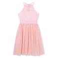 thumbnail image 7 of MSemis Kids Girls Lace Chiffon Halter Neck Princess Pageant Flower Girl Dress, 7 of 7