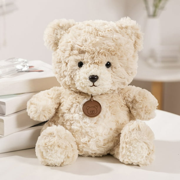 Oso de peluche clásico de 35 cm (13,8 pulgadas), adorable peluche de zoológico, ideal como regalo para niños y niñas en Navidad o cumpleaños. Un muñeco de peluche relajante para los más pequeños.