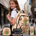 thumbnail image 2 of Yspwyqan Watermelon Capybara Kids Backpack Set for Travel, with Lunch Box Water Bottle Bag, 17 Inch Lightweight Large Capacity Bags Multi-Pocket for Back to School Hiking, 2 of 7