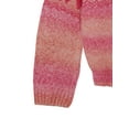 thumbnail image 5 of Planet Gold Girls Bow Print Ombre Sweater, Sizes 12M-18, 5 of 6
