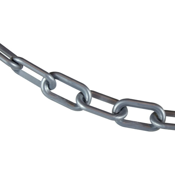 2" x 10' Silver Plastic Safety Chain