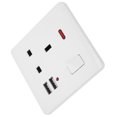 thumbnail image 4 of Charging Wall Plate, Wall Outlet PC+Copper AC100-250V 13A  For Mobile Phones Tablets USB Devices For Homes Offices Workplaces, 4 of 8