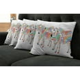 thumbnail image 2 of Ambesonne Funny Throw Pillow Cover 4 Pack, Rainbow Inspired Zebra Motifs, 20", Multicolor, 2 of 6