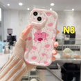 thumbnail image 1 of Carcasa Para IPhone 12 11 13 14 PRO MAX 6 7 6S 8 14 Plus X XR XS MAX 11 12 13 Se 2020 6SPlus 7Plus 6Plus 8Plus 14Plus XSMAX Oso De Fresa De Dibujos Animados Lotso 3D Borde Curvo Ondulado Estuche Brill, 1 of 4