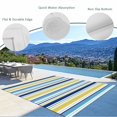 thumbnail image 4 of Fsddascl Blue Yellow Striped Outdoor Rug for Patio/Deck/Porch, Non-Slip Large Area Rug 6 x 9 Ft, Farmhouse Navy Blue Ombre Stripes Indoor Outdoor Rugs Washable Area Rugs, Camping Rug Carpet, 4 of 5