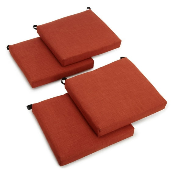 Blazing Needles Outdoor All Weather UV Resistant 4-Piece Patio Chair Cushion Set