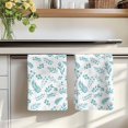 thumbnail image 7 of Teal Leaves Kitchen Towels Set of 1, Summer Plants Flowers Vintage Pastoral Absorbent Dish Towels for Kitchen, Microfiber Hand Towel, Quick Drying Tea Towel for Cleaning Decorative Dishcloths, 7 of 7
