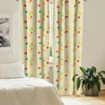 thumbnail image 2 of Ambesonne Fruits Curtains, Colorful Pears Apples Art, Pair of 28"x63", Vermilion and Fern Green, 2 of 5
