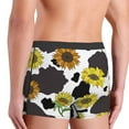 thumbnail image 5 of Kll Black Cow Print With Sunflowers Country Men'S Cotton Boxer Briefs Underwear-X-Large, 5 of 9