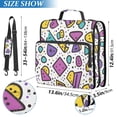 thumbnail image 2 of FORMRS Zipper Binder with Shoulder Strap 2-inch Ring 500 Sheet Capacity File Bag, Purple Retro Pattern, 2 of 5