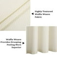 thumbnail image 4 of Yesfashion Waffle Weave Curtains, Waterproof Rod Pocket Textured Tier Curtains for Kitchen Bathroom, 4 of 7